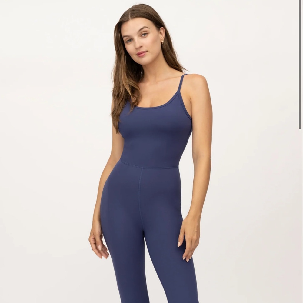 Stylish Navy flare jumpsuit , adjustable straps